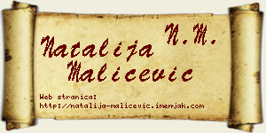 Natalija Maličević vizit kartica